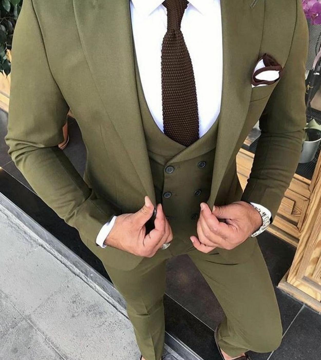 para hombre Boda Prom Party Wear Lapel Design Male Sets Three Pieces jacketpantsvest Trajes De