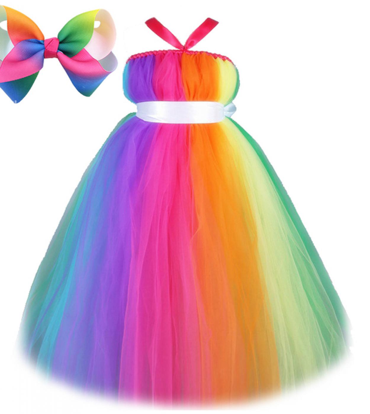Vestito da arcobaleno per bambina manica lunga in cotone Color caramella  abiti da festa per bambini svegli per bambini vestito da principessa per  bambini - AliExpress