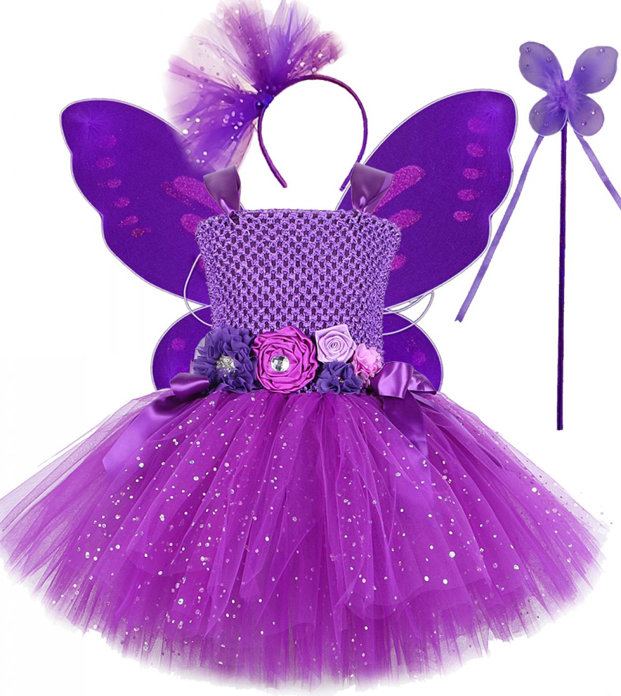 Costume di Halloween per bambine Farfalla per bambini Costume da farfalla  per bambina Fata viola