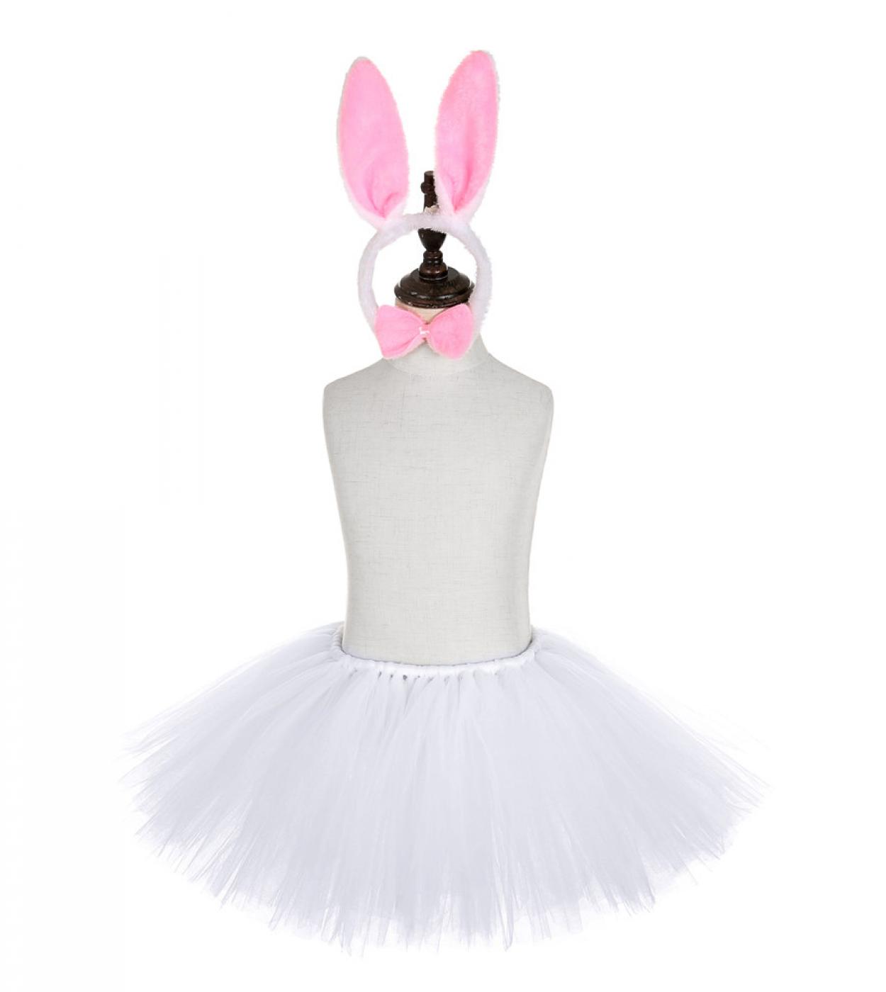 Hifot Costume Coniglio Bambina,Gonna Tutu Coniglietto Fascia per