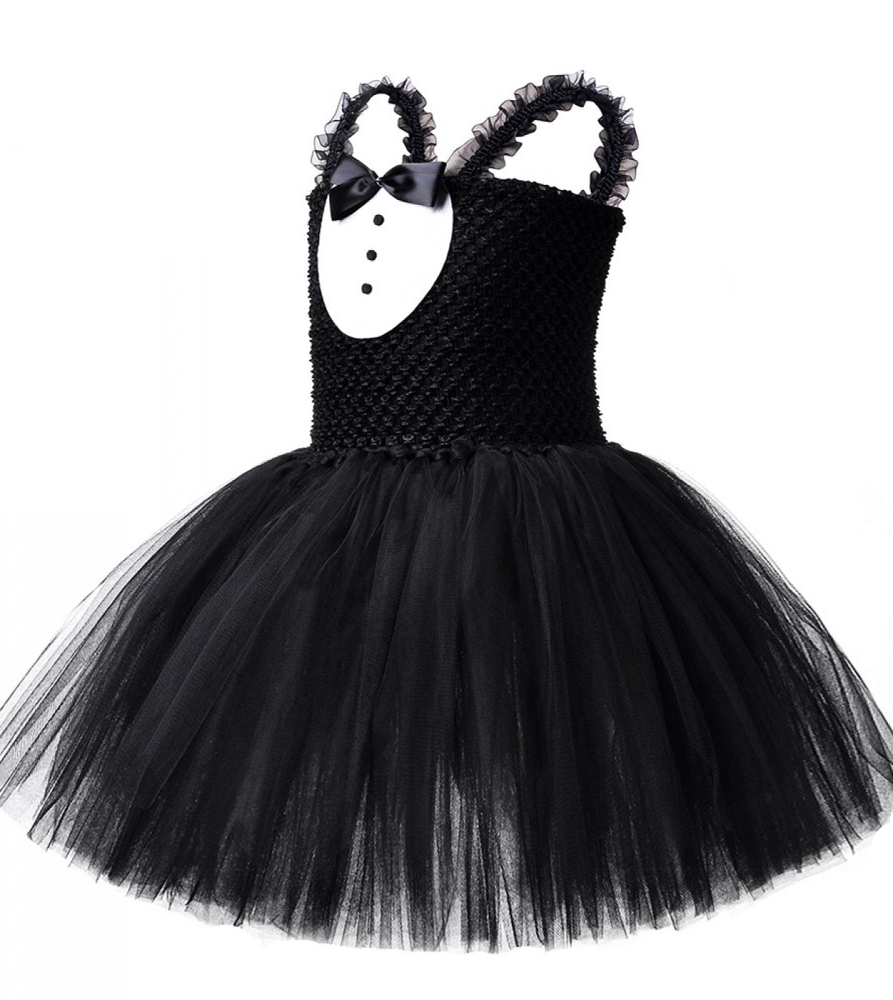 Costume gatto nero per neonate vestito Tutu animale bambini