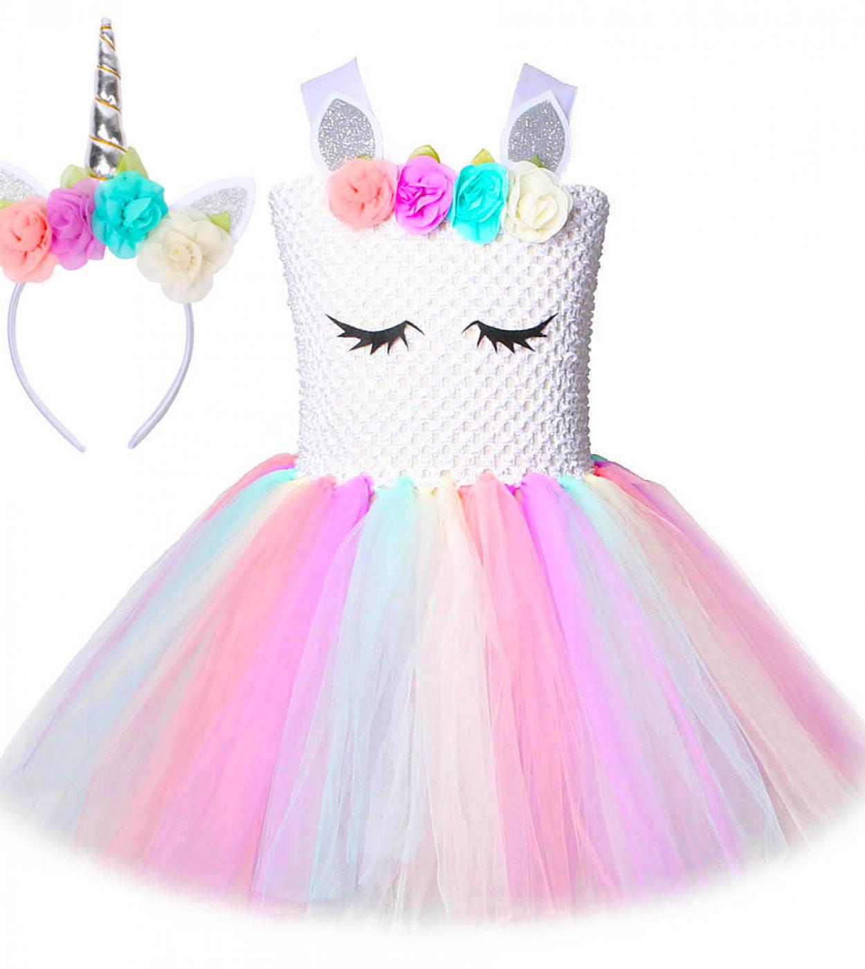 Vestidos de unicornio Pastel para niñas, disfraz de unicornios para fiesta  de cumpleaños, vestido tutú de princesa, Disfraces de