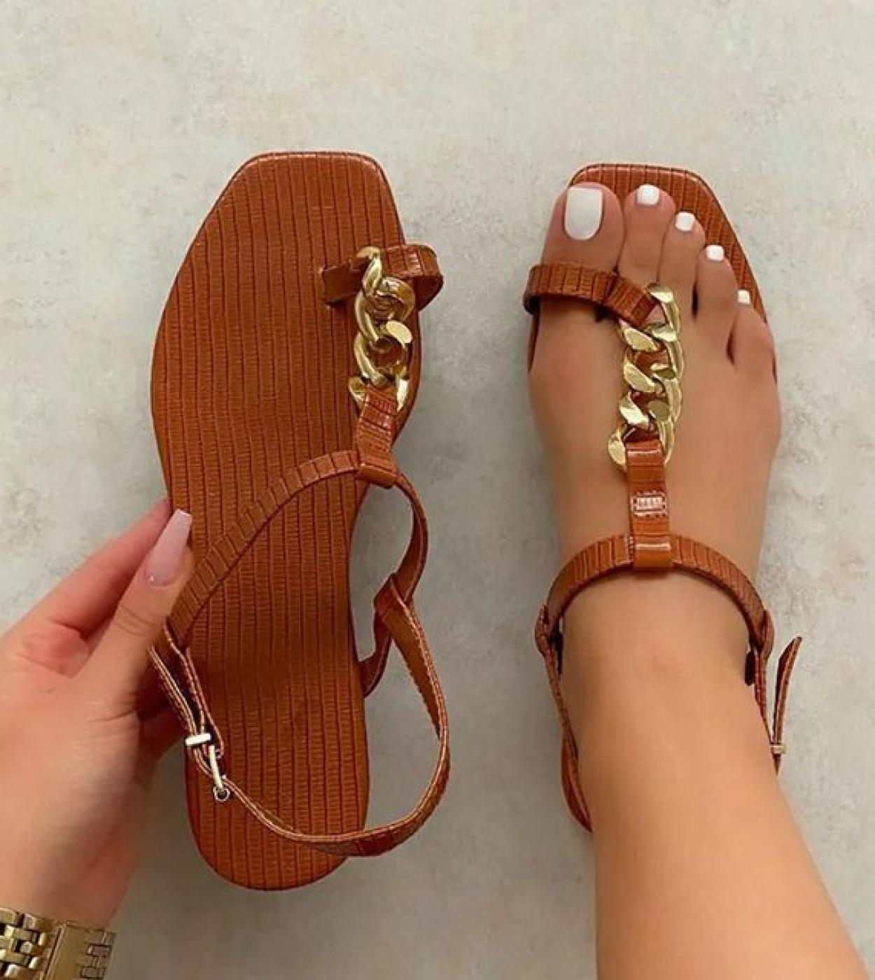 HOT Korean High Quality Fashion Flat Sandals For Women #053 | Shopee  Philippines