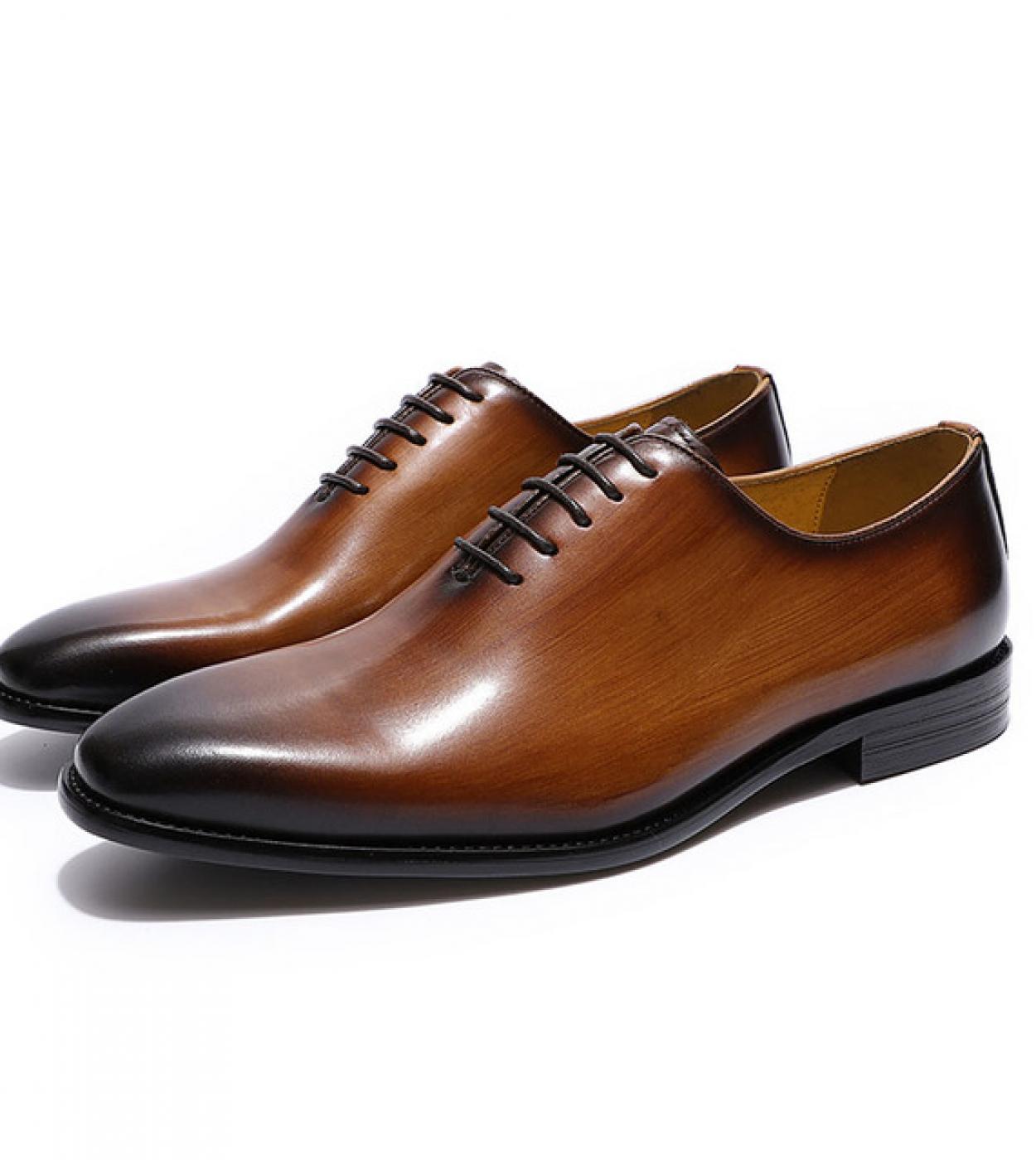 Scarpe Derby Wholecut Marrone Scuro Di Prima Qualità - Foto 11