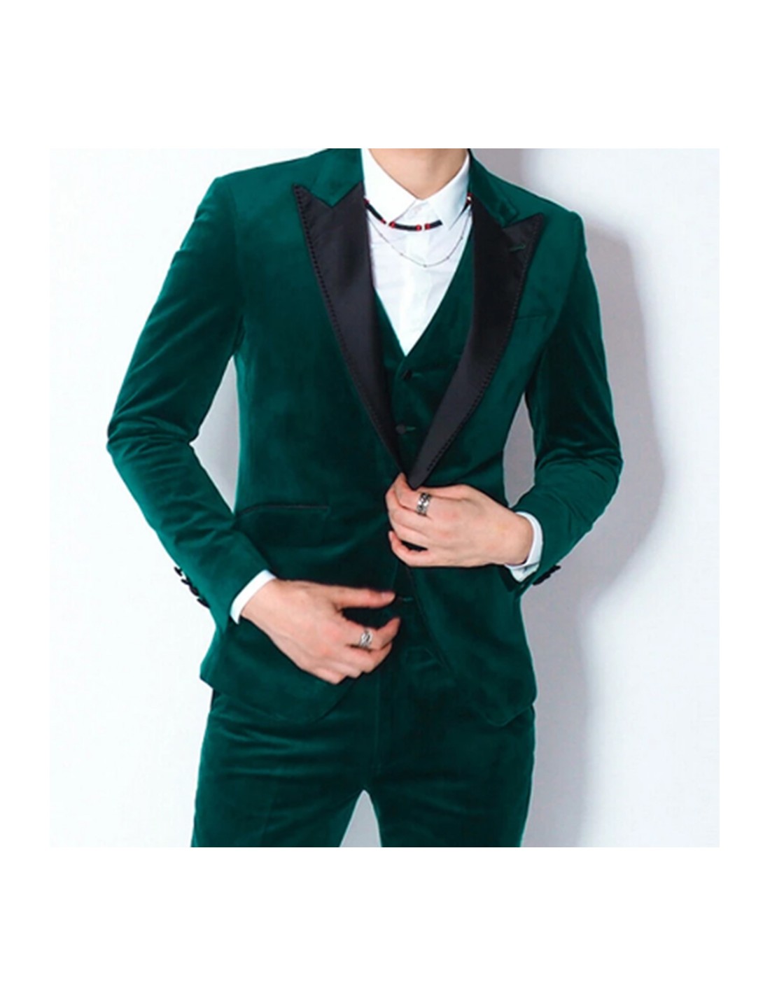 Velvet green 2025 suit mens