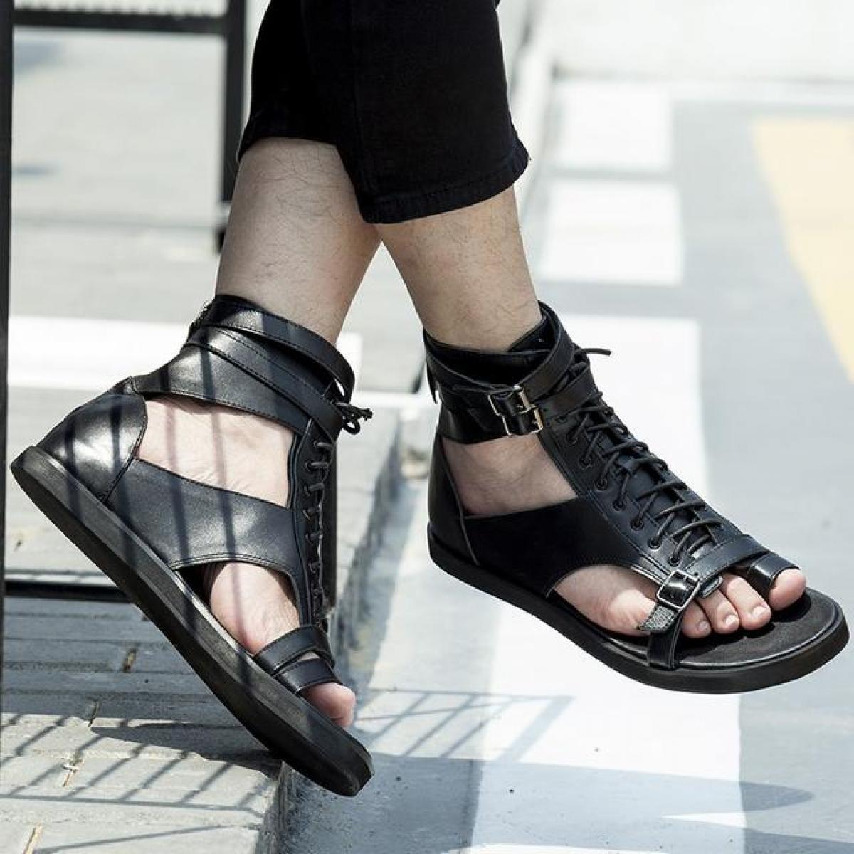 Mens shoes hot sale buckle strap