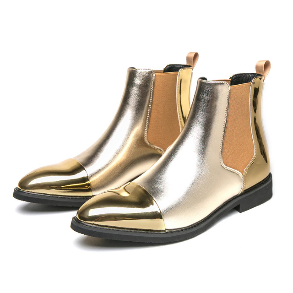 Gold chelsea hotsell boots mens