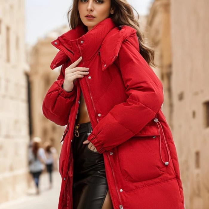 Chaqueta de Invierno para Mujer con Capucha Abrigo Winter Jacket Women Warm  Hood
