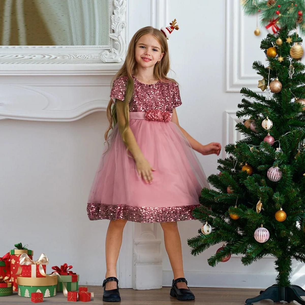 Vestido Largo Boho Para Niña - Gasa, Mangas De Mariposa, Cinturón, Blanco/Marfil, Talla 4 Años