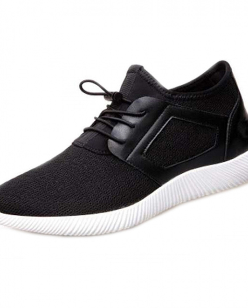 Breathable Black Trendy Sneakers Men 