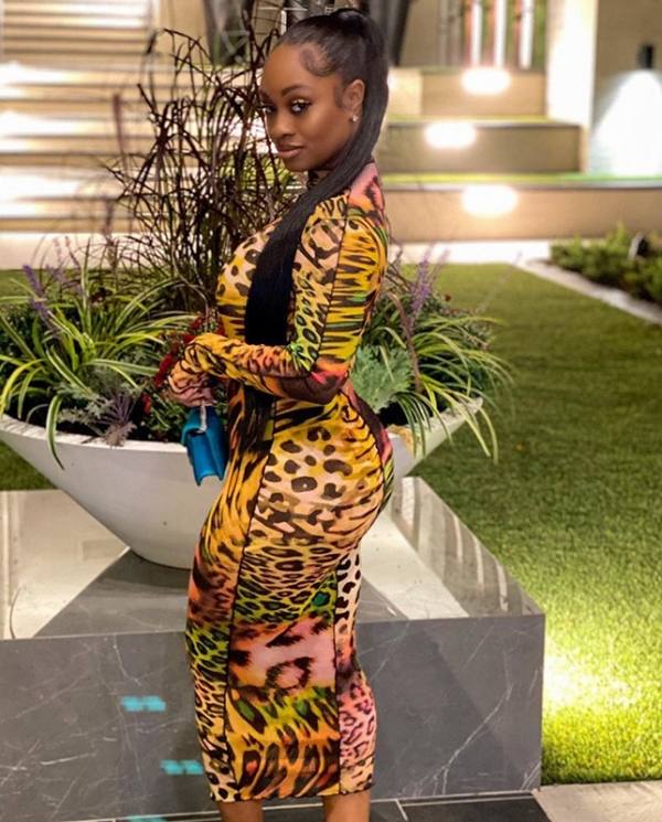 Fashion Women Long Sleeve Maxi Dress 