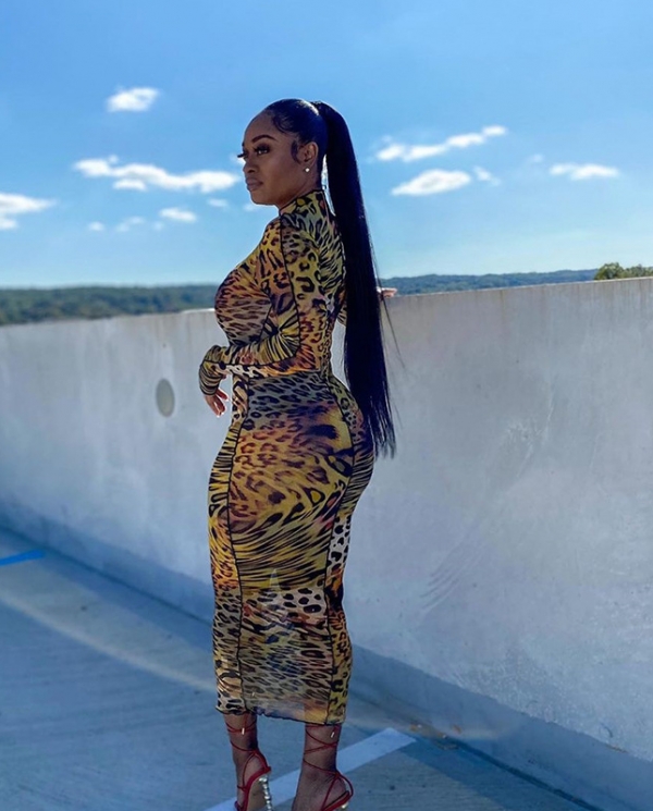 Fashion Women Long Sleeve Maxi Dress 