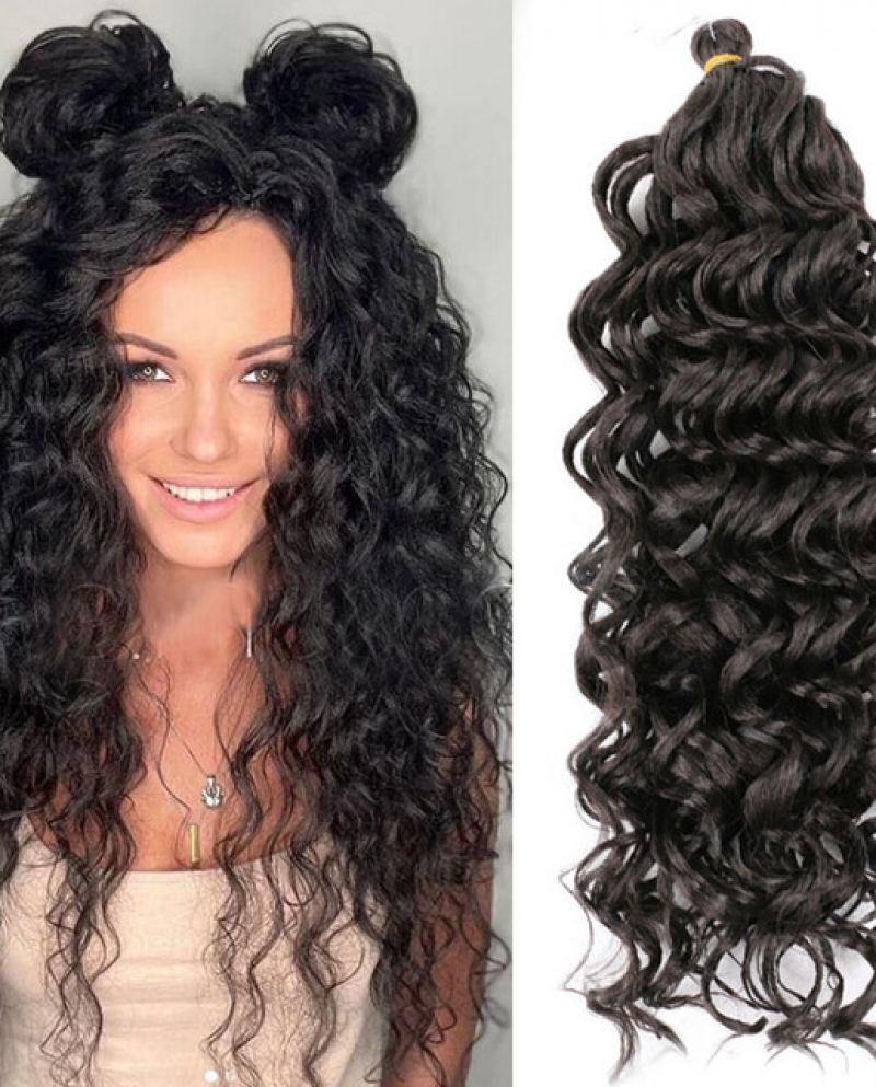 Sallyhair 20 Inch Hawaii Curl Hairstyle Ocean Wave Crochet Braid Hair  Natural Synthetic Braiding Hair Extensions For Wom
