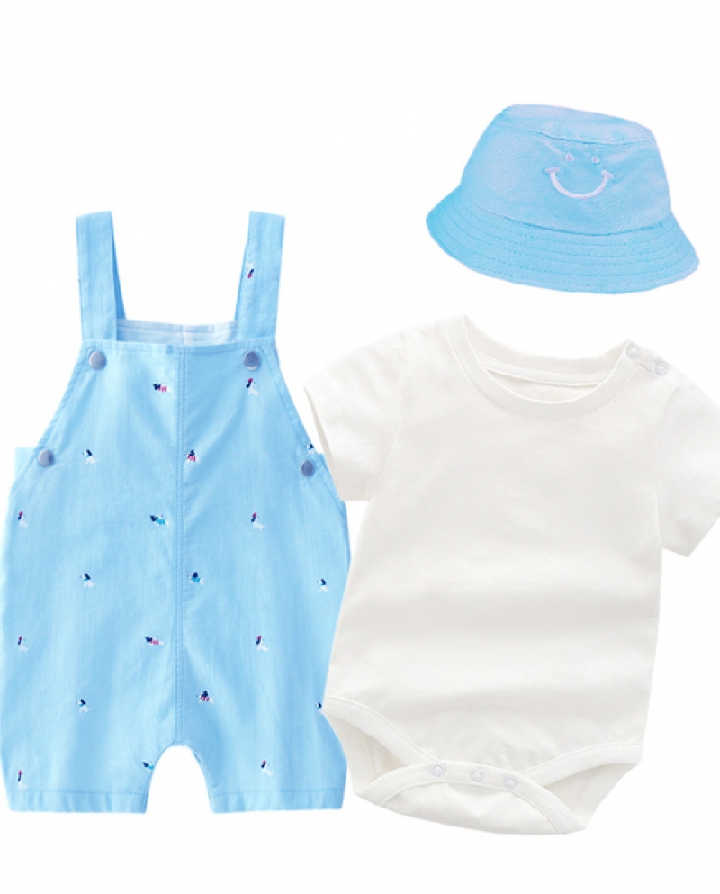 Pantaloni Cappello o Fascia per Capelli 3 Pezzi Set di Vestiti Yilaku Neonato 0-24 Mesi Maschio Neonato neonata Pagliaccetto 