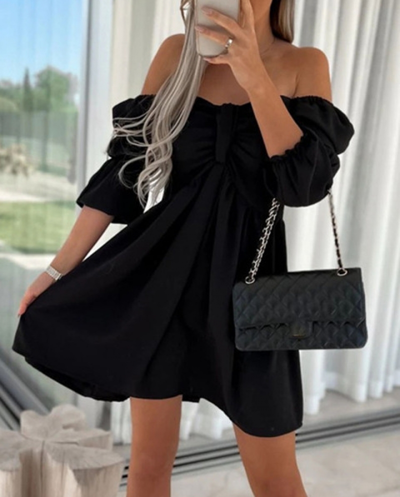Women Elegant Lantern Half Sleeve 