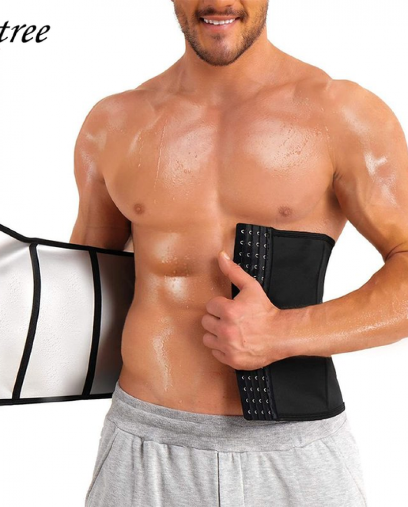Waist Trainer For Men Sweat Belt Sauna Trimmer Stomach Wraps Workout Band  Male Waste Trainers Corset Belly Tummy Control