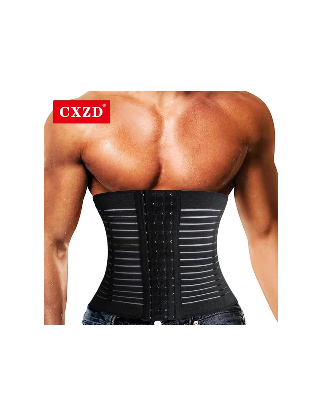 CXZD Newest Belt Men Sweat Shaper Body Breathable Modeling Tummy