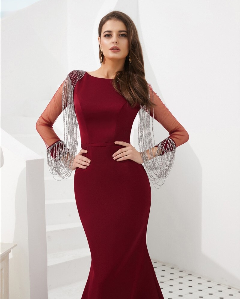 Elegantes Vestidos De Graduación De Cuello Alto, Vestido Formal De Gala De Talla  Grande Árabe Musulmán Dorado Con Lentejuelas De Manga Larga, Vestido Corto  De Noche Para Graduación 20203362 De Jiekk, $484,51