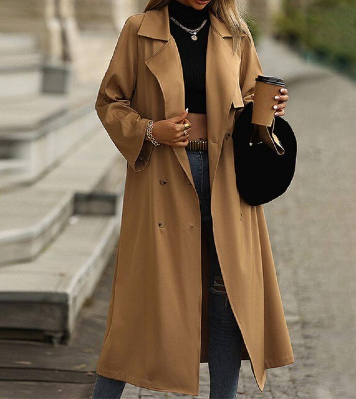 Long thin trench outlet coat