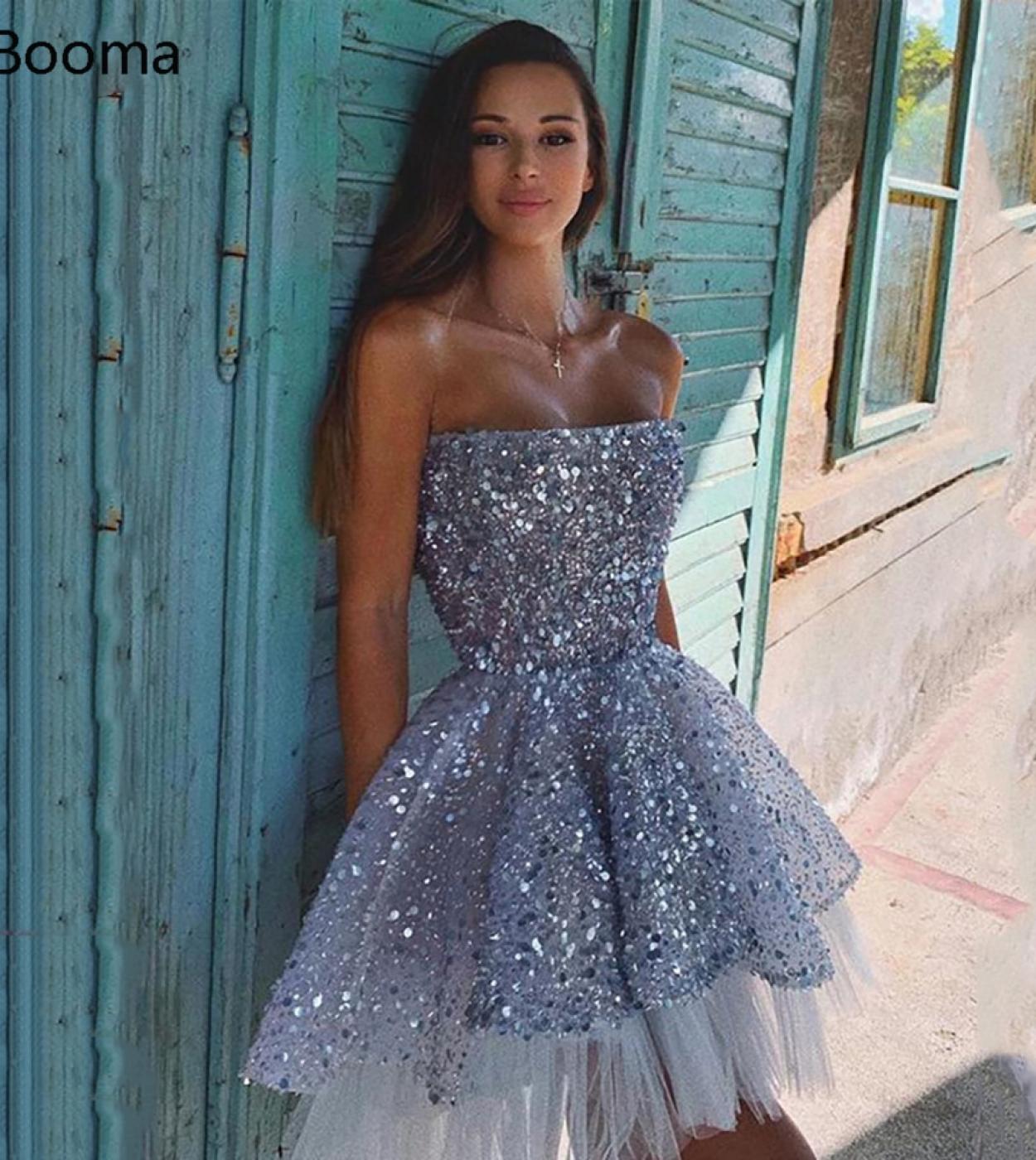 Short grey hotsell prom dresses