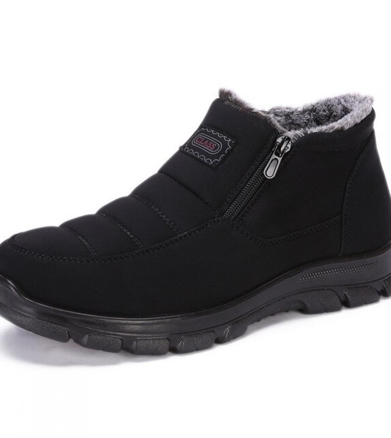 men's snow boots with side zipper