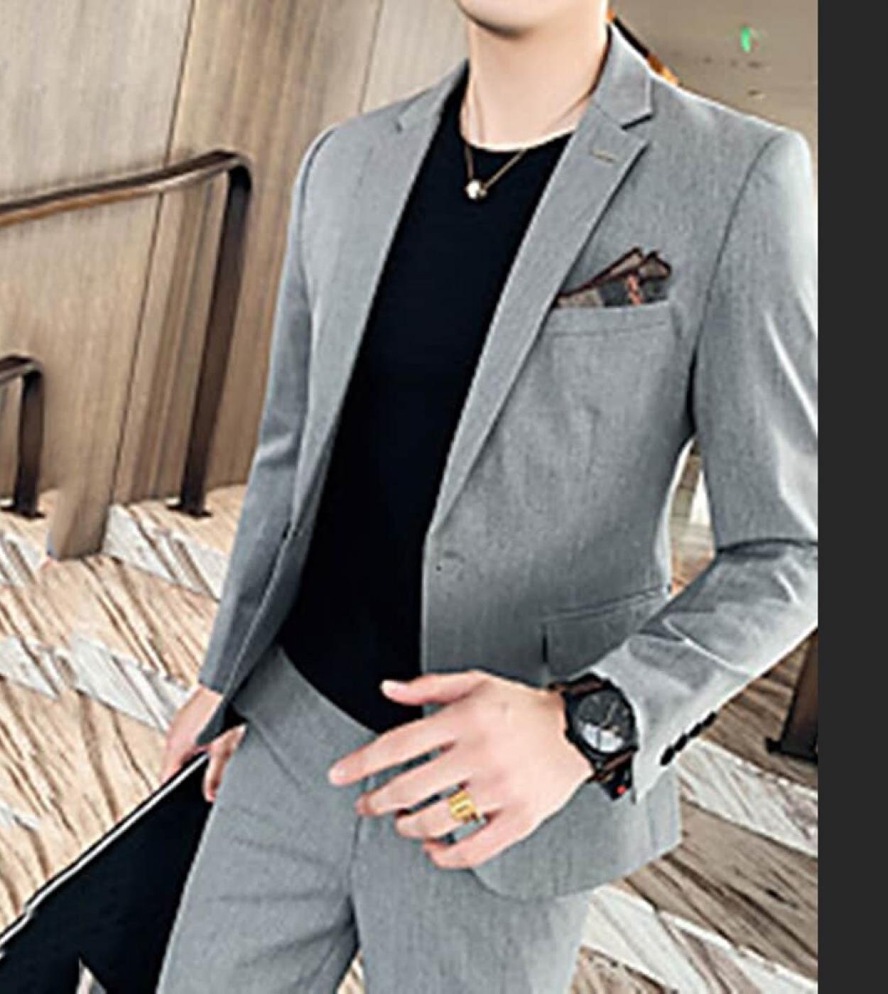 Chiccall Mens 3 Piece Suit Blazer Slim Fit Tux with One Button, Jacket Vest  & Pants Set for Party Wedding and Business on Clearance 