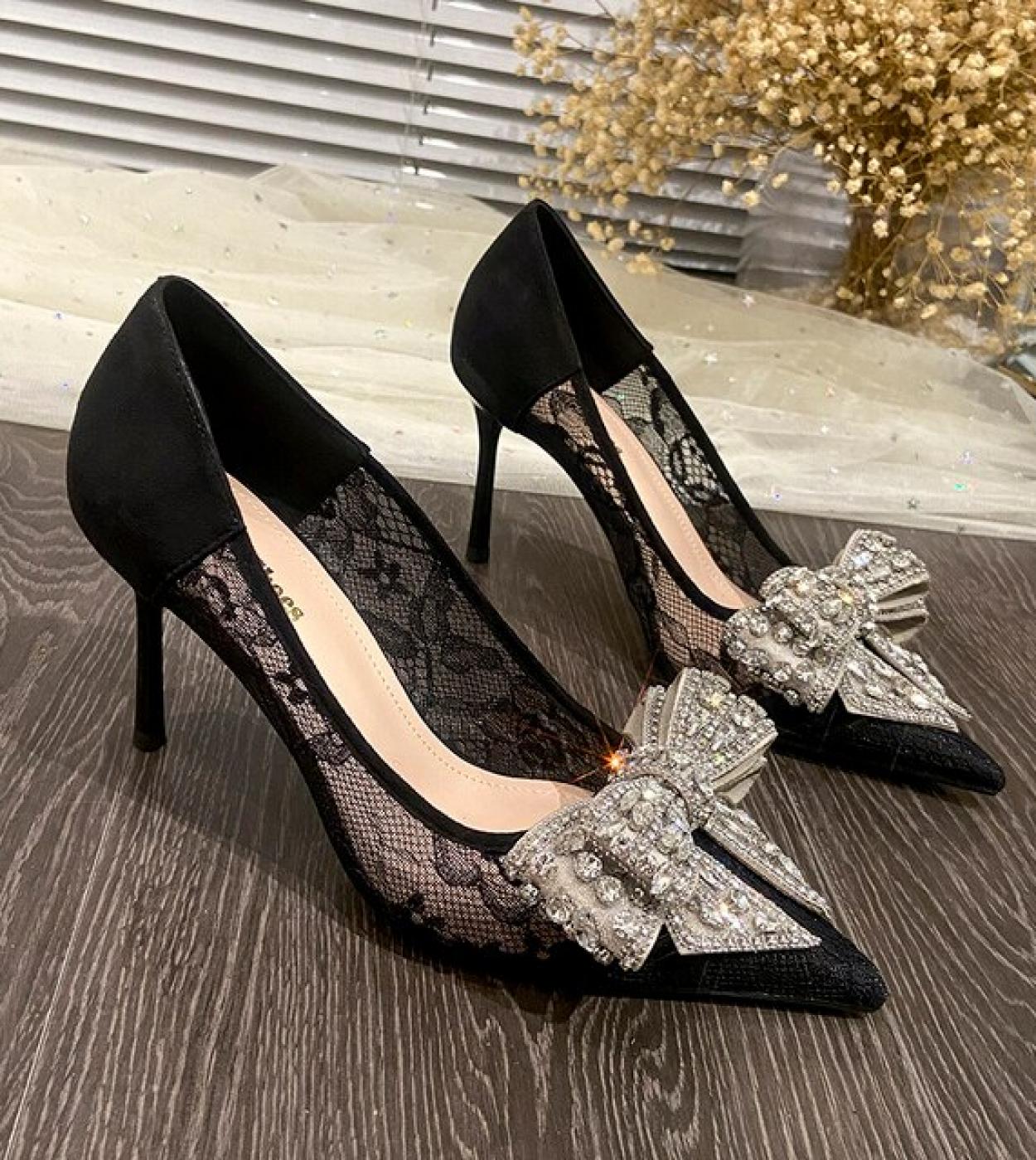 Summer Pointed Crystal Fairy Ladies Wind Sandals Rhinestone