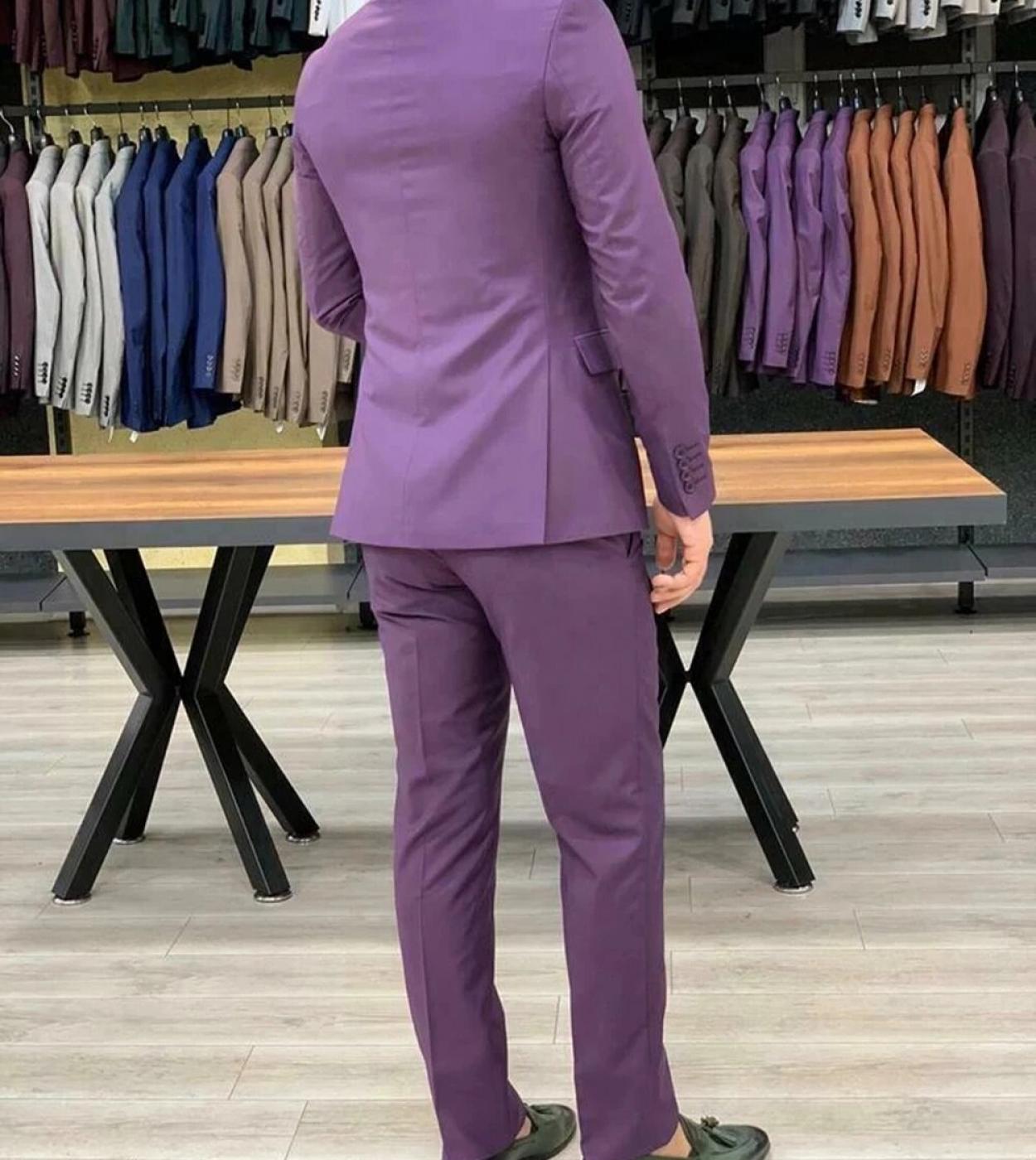 Three Piece Purple Suit