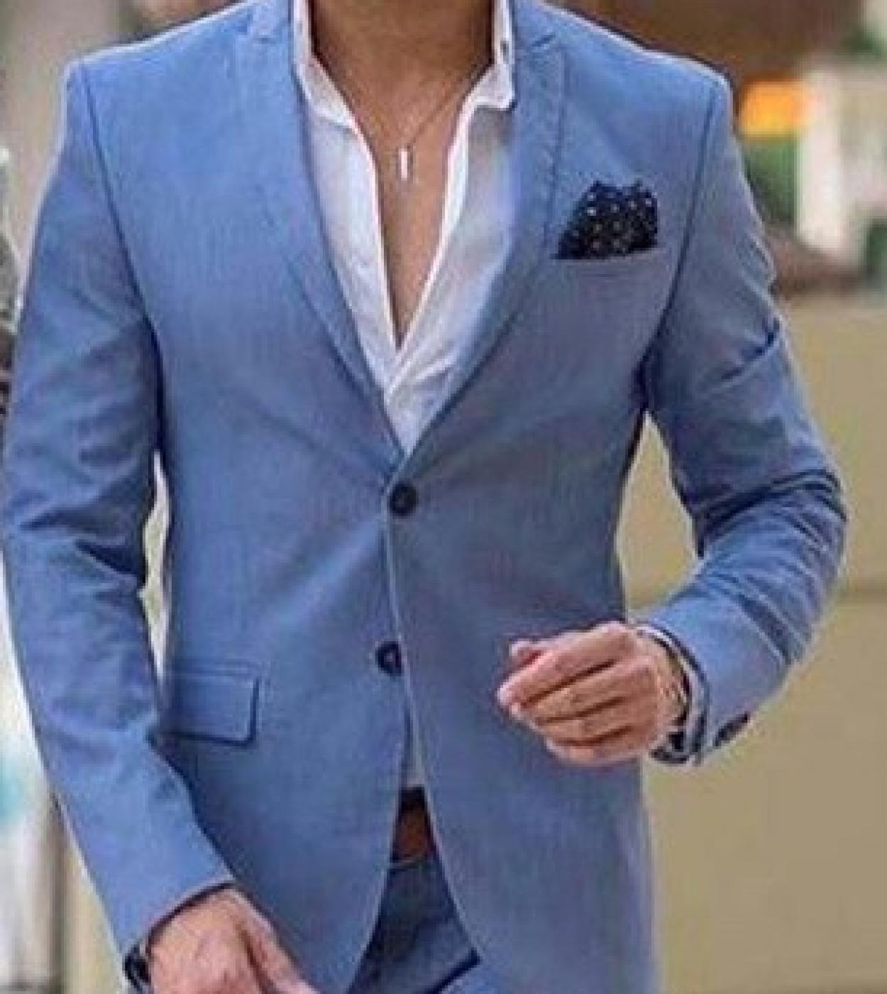 Traje Homme de lino para hombre, trajes para playa, boda, novio, esmoquin,  solapa con muescas, Terno, dos piezas, ropa de padrin