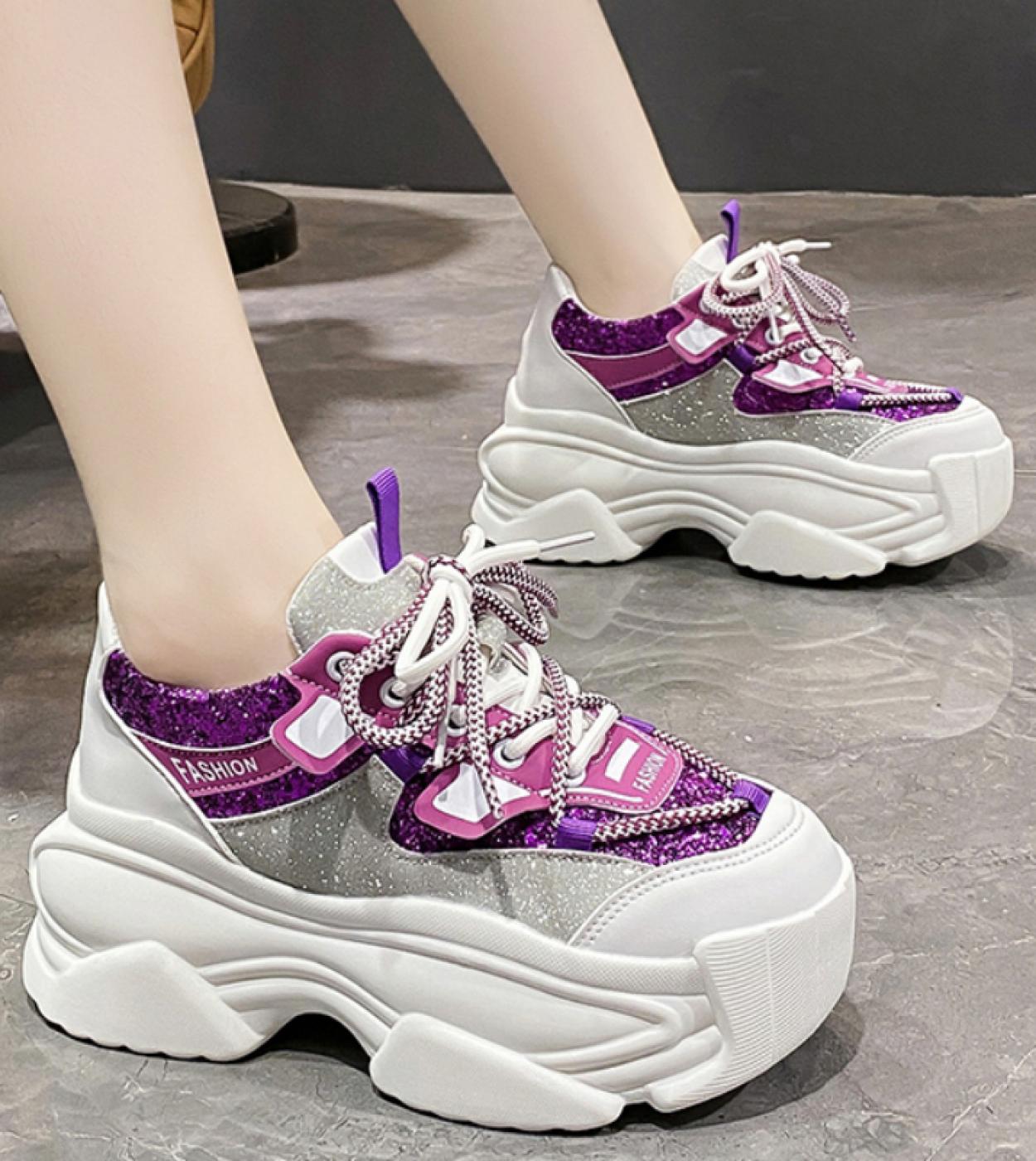 Sneakers Women's Platform Shoes 2022 Fashion Breathable Platform 7cm  Vulcanized Shoes Sneakers Women Zapatillas De Mujer