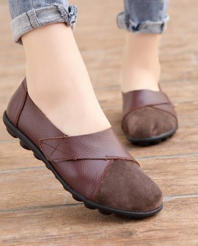 2022 New Simple Ladies Shoes Soft Bottom Women Round Toe Vintage Flats Female Casual Boat Shoes Casual Womens Ballet Fl