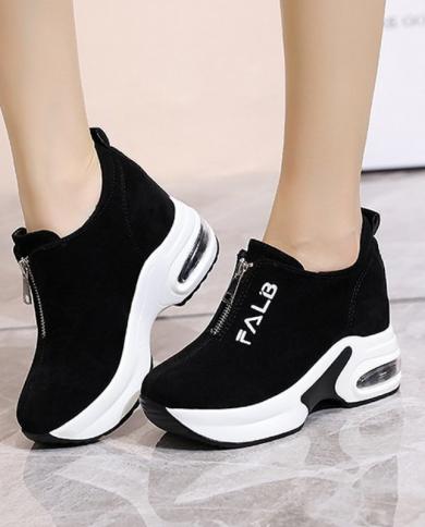 Women Casual Shoes 2022 Autumn  Wedge Platform Zipper Sneakers Fashion Female Increase Casual Sport Shoes Chaussure Femm