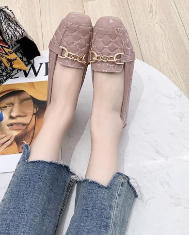 2022 New Fashion Elegant Womens Shoes Comfort All Match Casual Solid Color Shoes Soft Sole Non Slip Slip On Office Flats