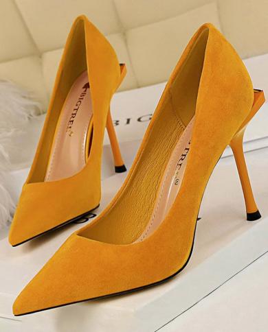 Bigtree Shoes Fashion Women Pumps Suede Women Office Shoes High Heels Shoes Designer Women Heels Shoes Female Stiletto 1