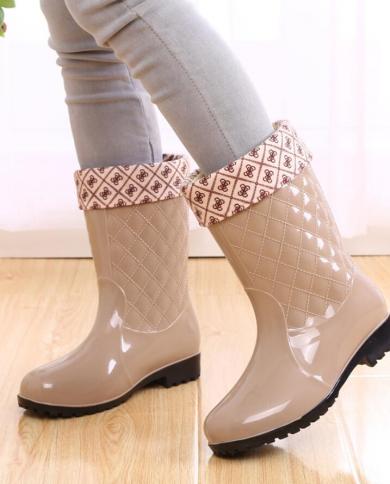 Comemore New Rain Boots Woman Water Shoes Womens Warm Nonslip Boots Women Lluvia Boots Shoe Boots For Women Size Free S