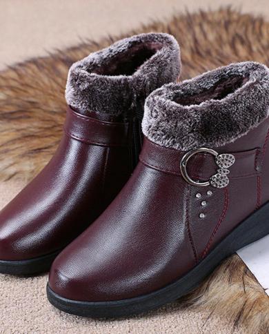 Comemore New Women Furry Boots Warm Plush Ladies Boot Women Shoes Soft Ankle Boots Comfortable Botas Mujer Winter Shoe F