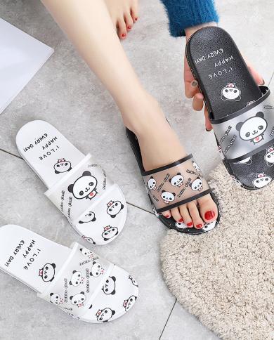 Comemore Transparent Slippers Women Cute Summer Womens Sandals Cloud Ladies Shoes Comfortable 2022 Free Shipping Panda 