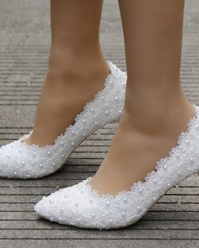 Comemore White Bride Wedding Mules 5cm Stilettos Shoes Pumps Stripper Party White High Heels Sandals Women New  Size 34 