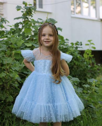 Vestido de festa infantil tutu fofo para menina flor vestido de casamento infantil roupa formal adolescentes meninas aniversário