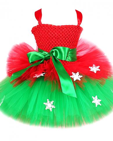 Toddler Baby Girl Christmas Tutu Dress For Kids Girls Christmas Party Costumes Children Xmas Layered Dresses Santa Claus