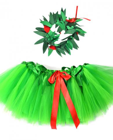 Green Hawaii Tutu Skirt For Baby Girls Dance Party Skirts Girl Kids Fluffy Birthday Tutus Princess Halloween Christmas C