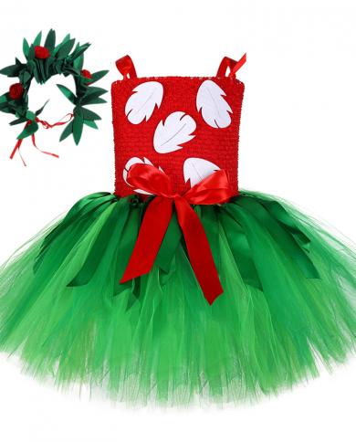 Lilo Tutu Dress For Baby Girl Christmas Halloween Costume Kids Hawaiian Dresses For Girls Party Princess Outfits With Ga