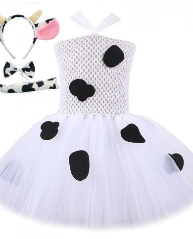 Bébé filles lait vache Tutu robe pour enfants animaux Halloween Costumes enfant en bas âge fille Tulle robes tenue pour la fête 