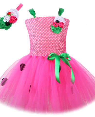 Bébé fille fraise Tutu robe pour enfants fruits fête danniversaire tenue filles noël Halloween Costumes rose vif Tulle D