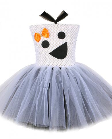 Blanc Noir Fantôme Tutu Robe Pour Bébé Filles Halloween Costumes Pour Enfants Fille Fantaisie Robes Enfants Carnaval Fête Tulle