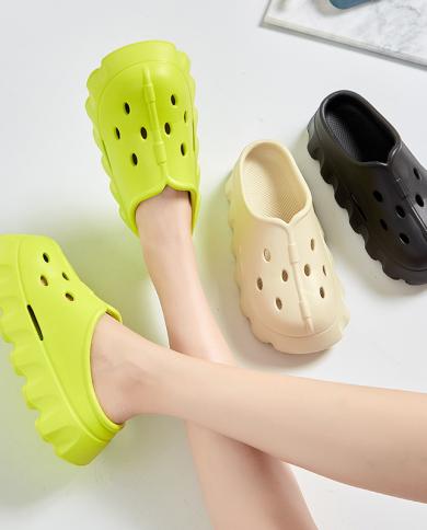 Women Platform Slippers Summer Shoes For Female Cut Out Thick Bottom Clogs Girls Indoor Beach Slides Ladies Street Sanda