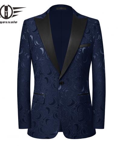 Men Blazers Banquet Party Prom Wedding Tuxedo Suit Jacket Shawl Lapel Stage Costume Nightclub Singer Host Blazer For Men