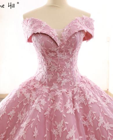 Newest Fashion Princess Vintage Wedding Dress Appliques Off Shoulder  Bridal Wedding Gown Floor Length Real Photo 66590