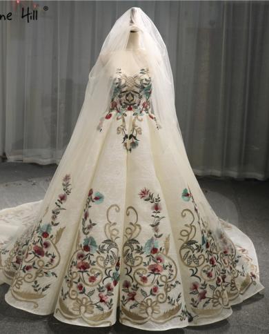 New High End Custom  Vintage Bridal Dress 2023 Off Shoulder Embroidery Beading  Fashion Wedding Gown Real Photowedding D