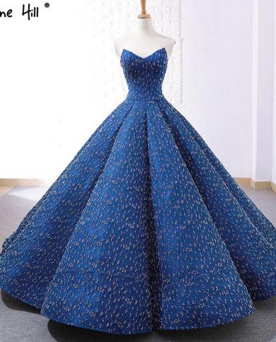 Newest Blue Luxury Full Beading Wedding Dresses  Off Shoulder  Highend Bridal Weddding Gown Real Photo 66675  Wedding Dr